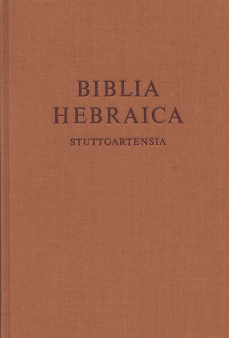 Biblia Hebraica Stuttgartensia, Standard Edition (BHS) cover image