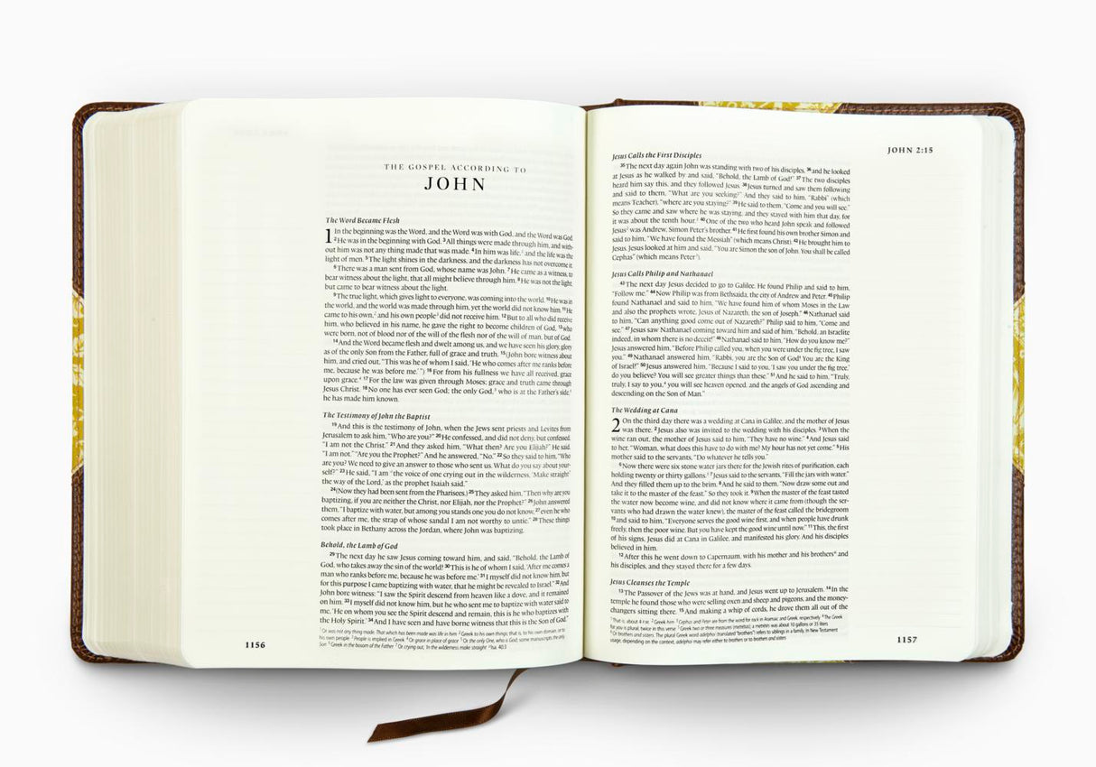 ESV Single Column Journaling Bible (Cloth Over Board, Antique Floral Design) (1023777898543)