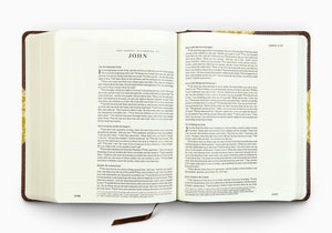 ESV Single Column Journaling Bible (Cloth Over Board, Antique Floral Design) (1023777898543)