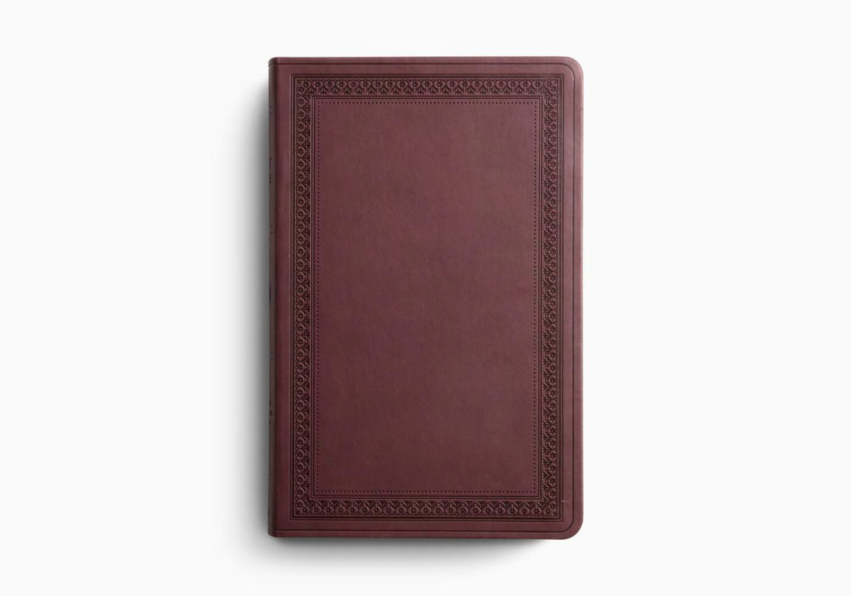 ESV Large Print Value Thinline Bible (TruTone, Mahogany, Border Design)