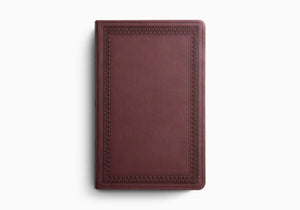 ESV Large Print Value Thinline Bible (TruTone, Mahogany, Border Design)