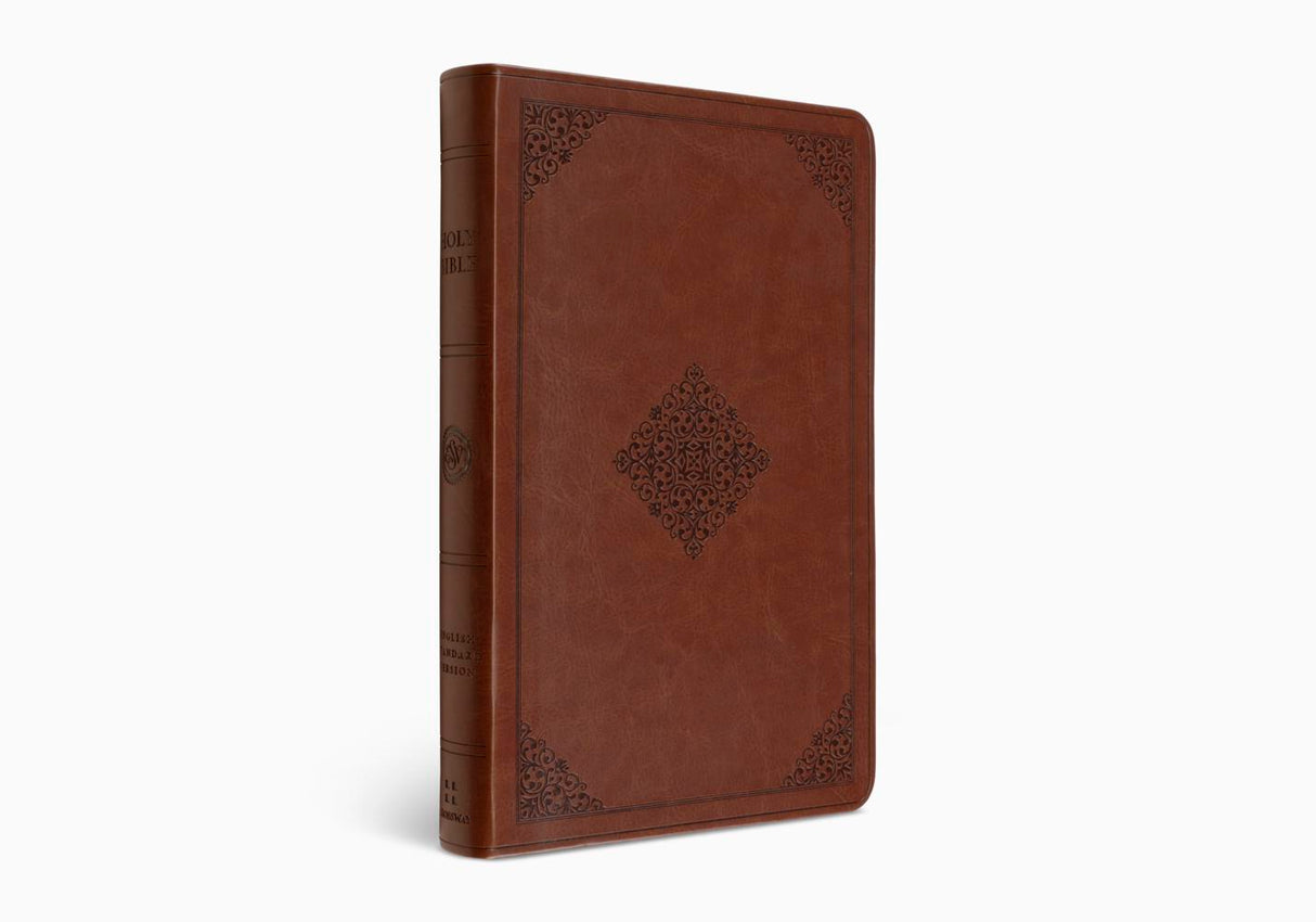 ESV Large Print Value Thinline Bible (TruTone, Tan, Ornament Design) (1023786811439)