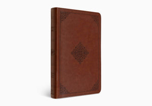 ESV Large Print Value Thinline Bible (TruTone, Tan, Ornament Design) (1023786811439)