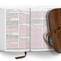 ESV Large Print Compact Bible (Natural Leather, Strap Flap)
