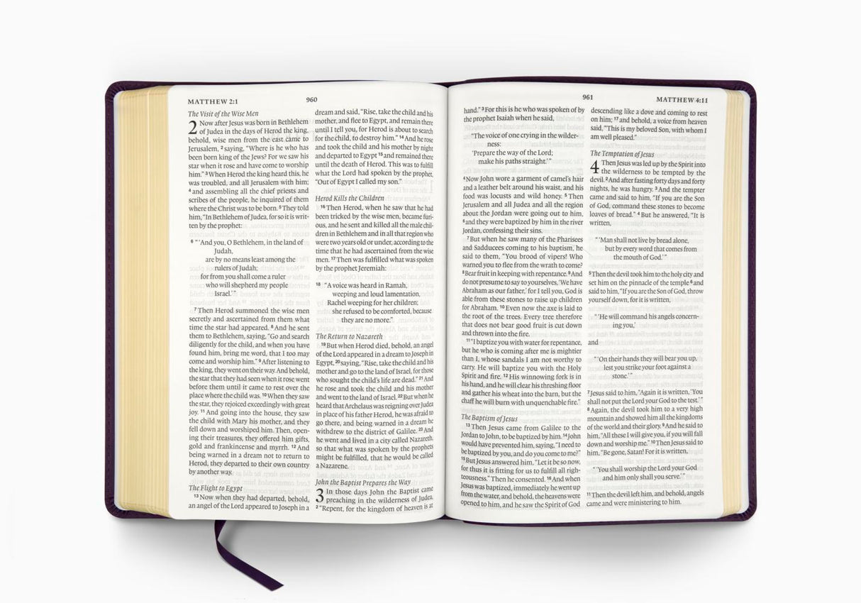 ESV Large Print Bible (Trutone, Lavender, Emblem Design)