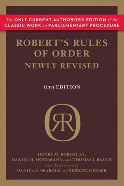 Robert's Rules of Order 11th Edition – Westminster Bookstore