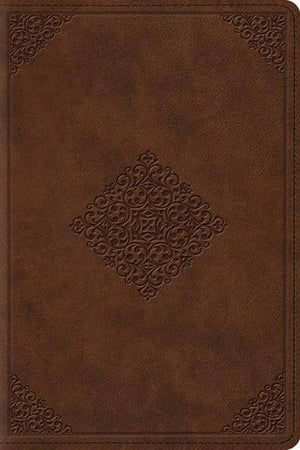 ESV Study Bible, Personal Size (TruTone, Saddle, Ornament Design) cover image (1018279559215)