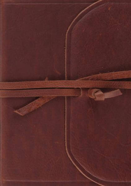 ESV Large-Print Single-Column Journaling Bible--soft leather-look,  burgundy/red with timeless design: 9781433568732 