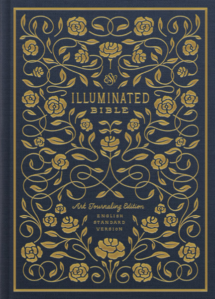 ESV Illuminated Bible, Art Journaling Edition (Cloth Over Board, Navy) cover image