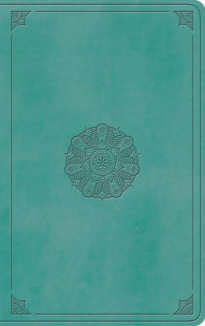 ESV Large Print Value Thinline Bible (TruTone, Turquoise, Emblem Design) cover image