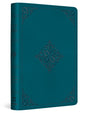 ESV Compact Bible (Trutone, Deep Teal, Fleur-De-Lis Design) front cover