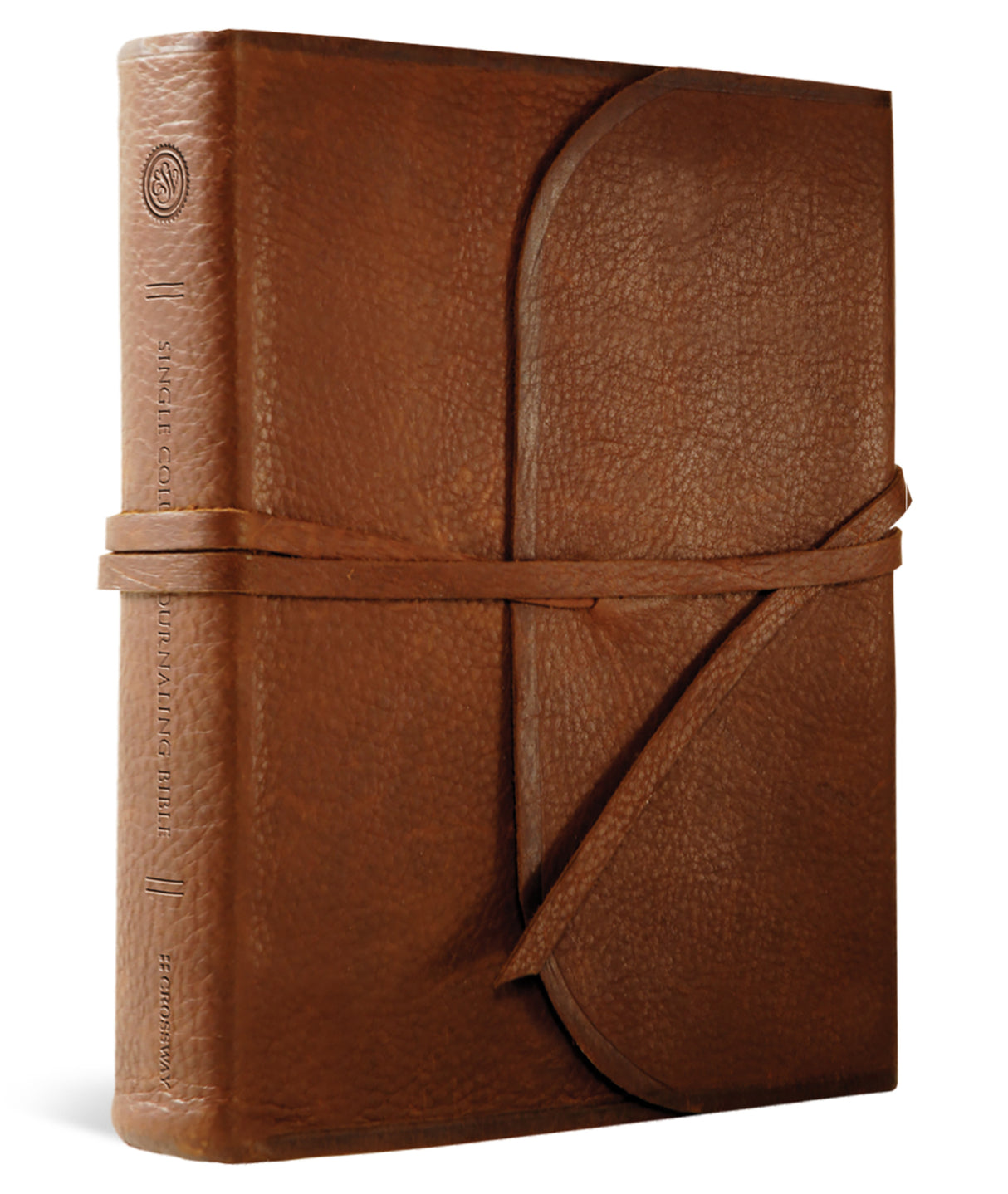 ESV Single Column Journaling Bible (Brown, Flap with Strap)