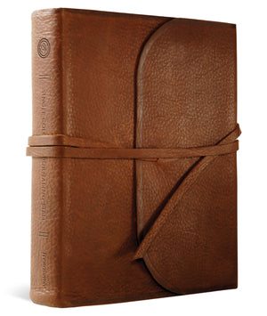 ESV Single Column Journaling Bible (Brown, Flap with Strap)