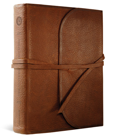 ESV Single Column Journaling Bible (Brown, Flap with Strap)