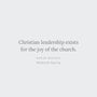 Workers for Your Joy: The Call of Christ on Christian Leaders