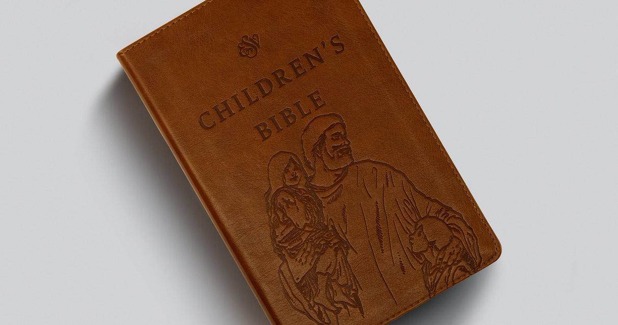 ESV Children's Bible (Trutone, Brown, Let the Children Come Design)