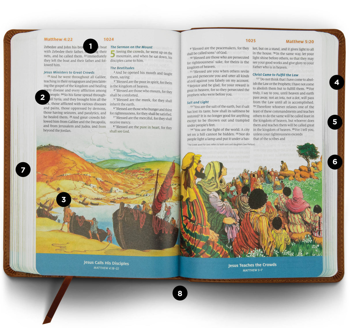 ESV Children's Bible (Trutone, Brown, Let the Children Come Design)