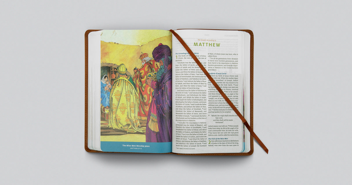 ESV Children's Bible (Trutone, Brown, Let the Children Come Design)