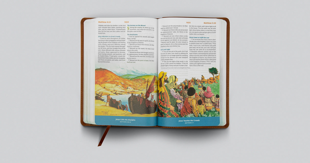 ESV Children's Bible (Trutone, Brown, Let the Children Come Design)
