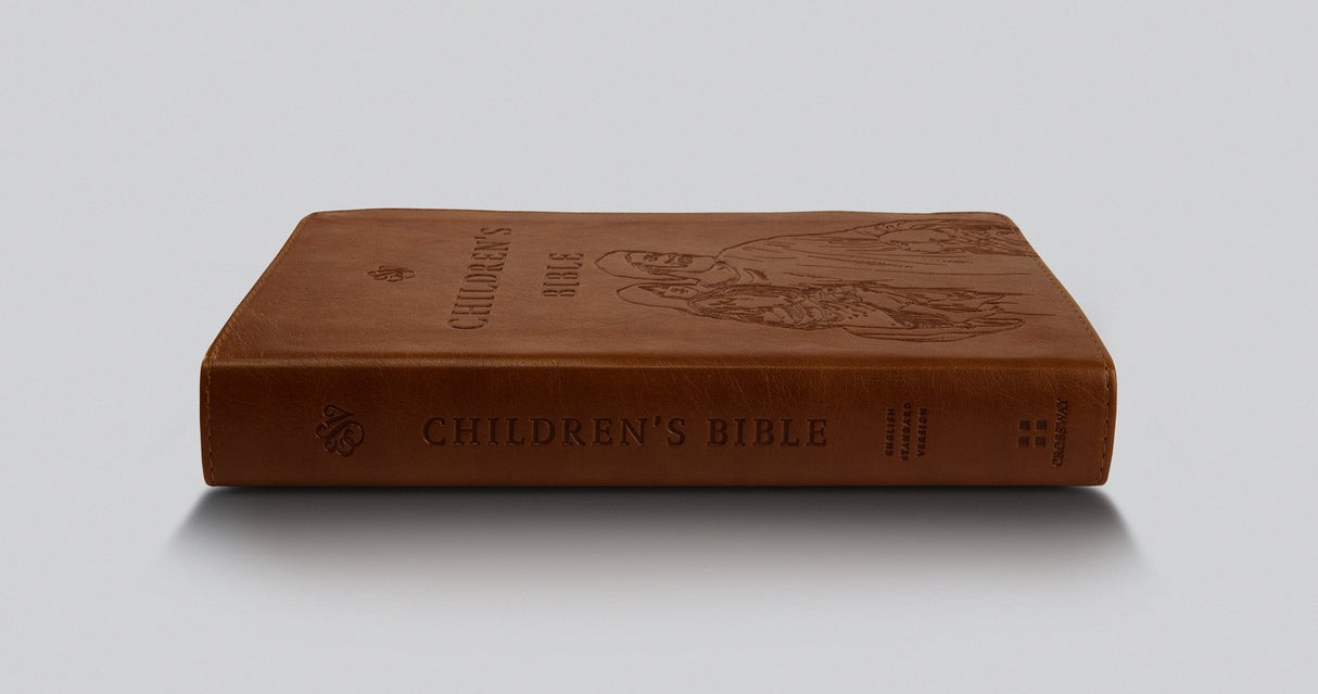 ESV Children's Bible (Trutone, Brown, Let the Children Come Design)