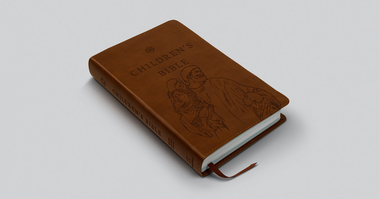 ESV Children's Bible (Trutone, Brown, Let the Children Come Design)