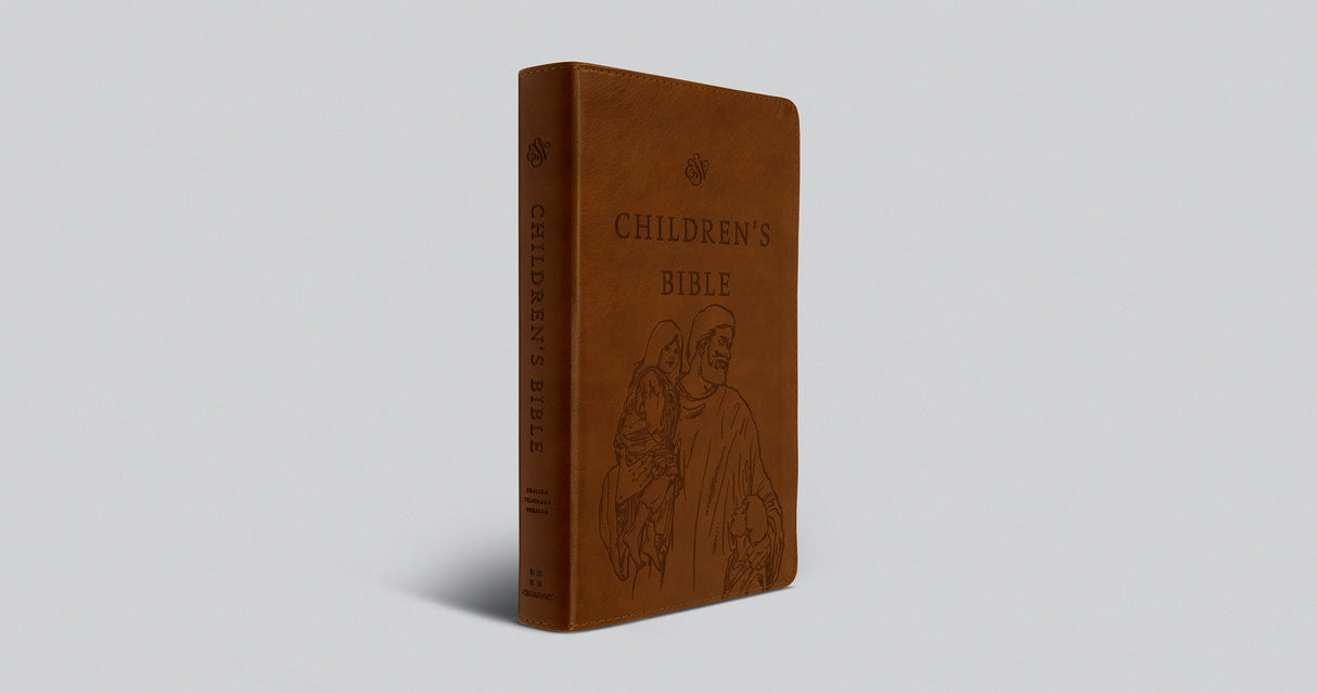 ESV Children's Bible (Trutone, Brown, Let the Children Come Design)