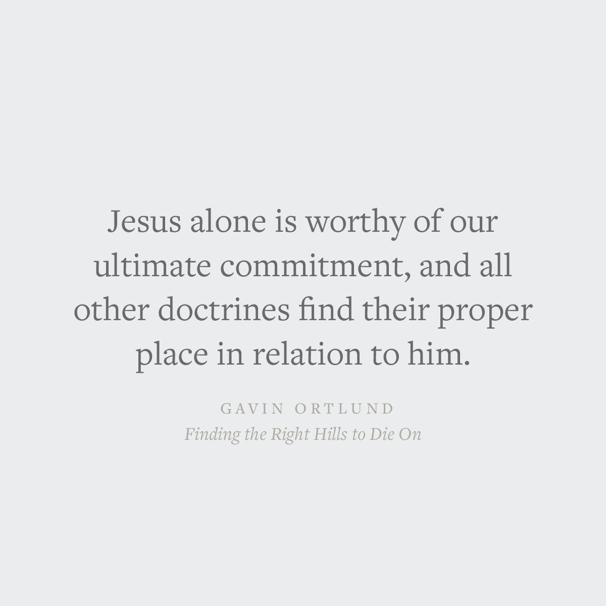 Finding the Right Hills to Die on: The Case for Theological Triage