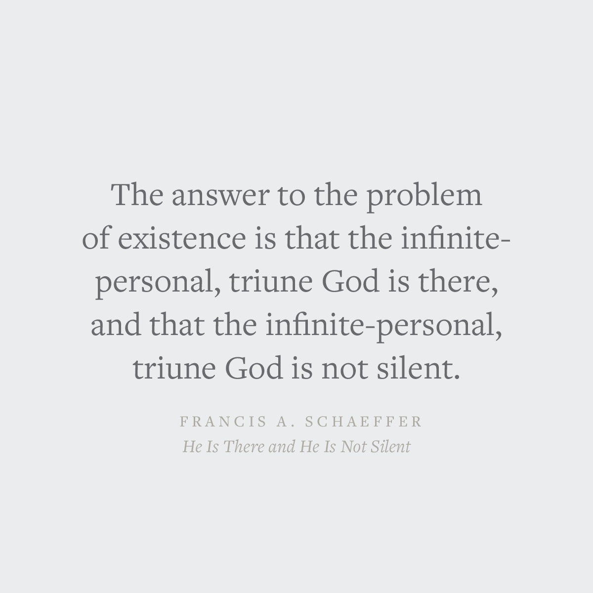 He Is There and He Is Not Silent