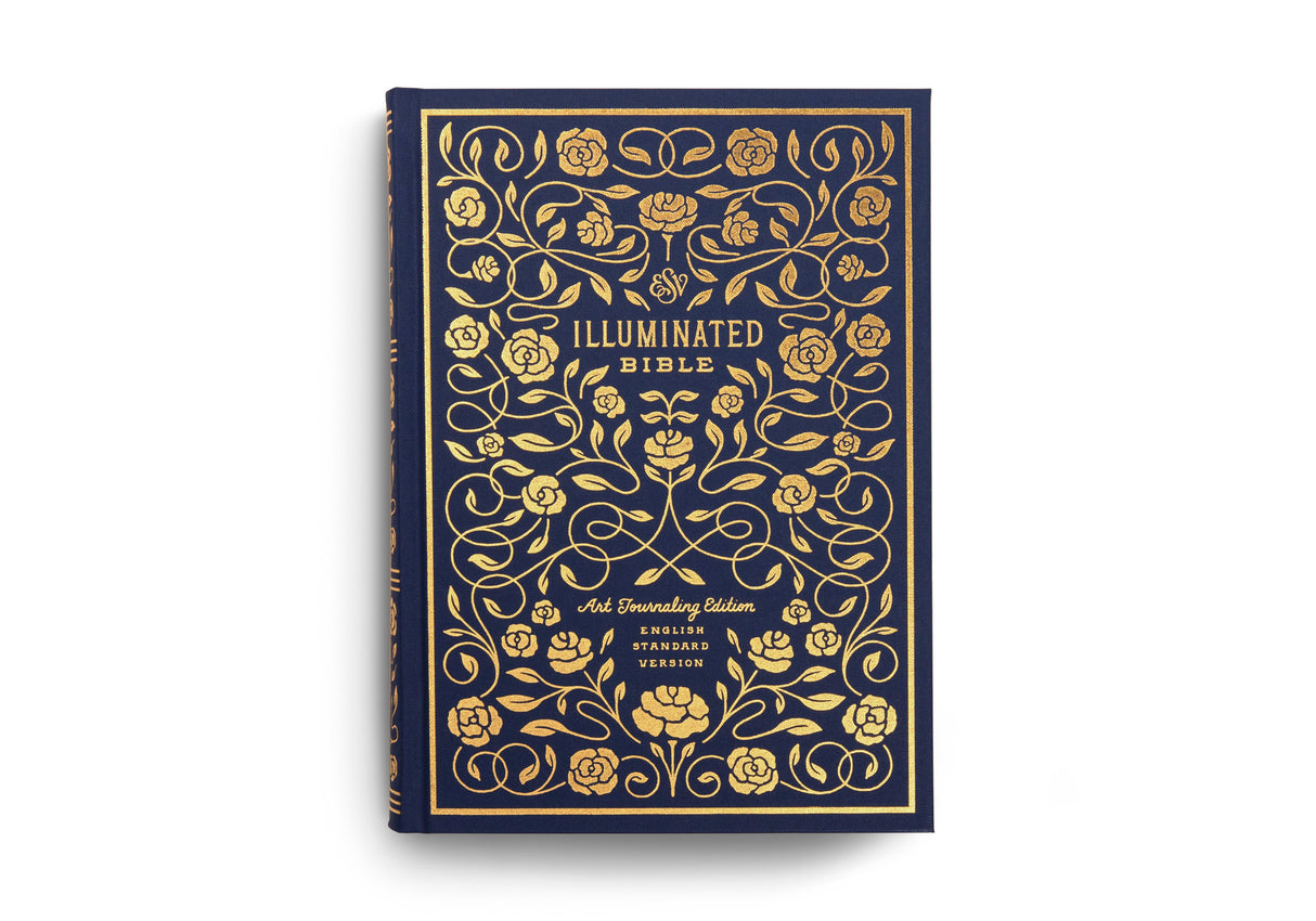 ESV Illuminated Bible, Art Journaling Edition (Cloth Over Board, Navy)