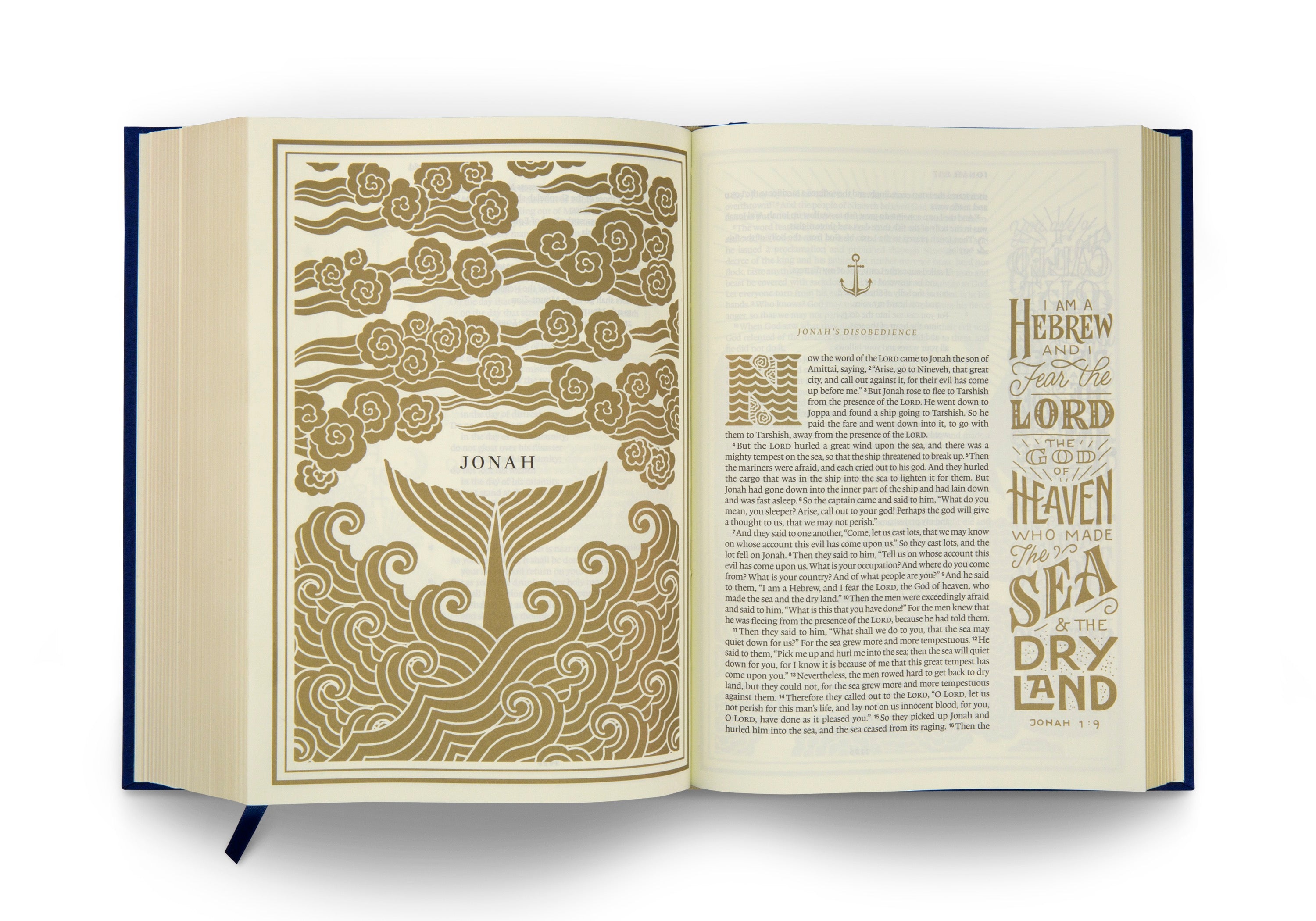 ESV Illuminated Bible, Art Journaling Edition (Cloth Over Board, Navy ...