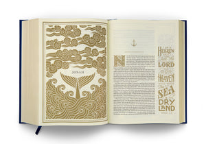 ESV Illuminated Bible, Art Journaling Edition (Cloth Over Board, Navy)