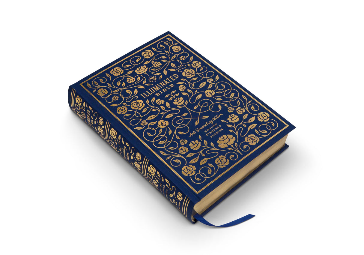 ESV Illuminated Bible, Art Journaling Edition (Cloth Over Board, Navy)