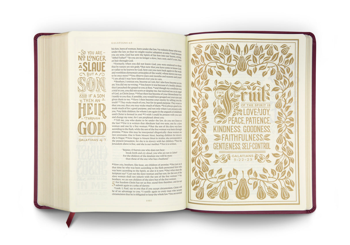 ESV Illuminated Bible, Art Journaling Edition (TruTone, Burgundy)
