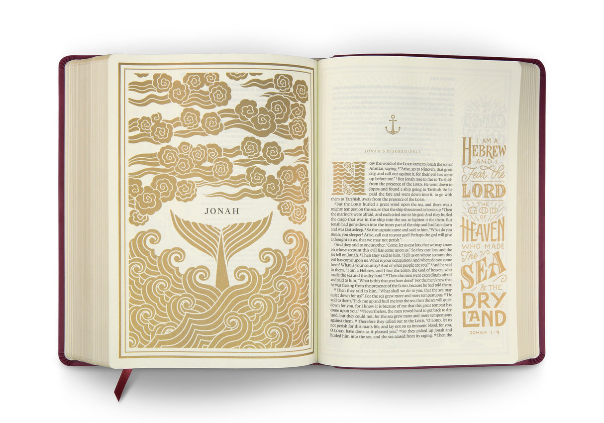 ESV Illuminated Bible, Art Journaling Edition (TruTone, Burgundy)