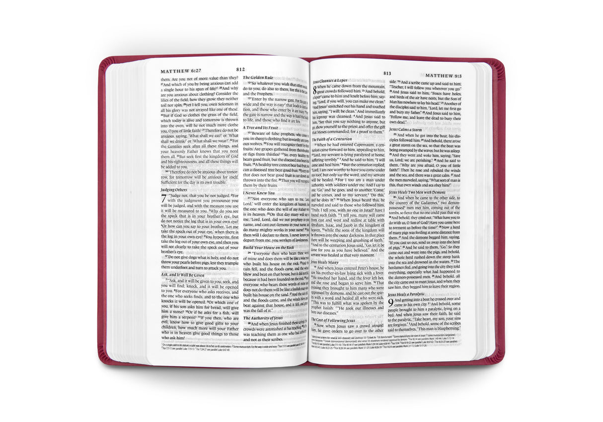 ESV Premium Gift Bible (Trutone, Raspberry, Emblem Design)