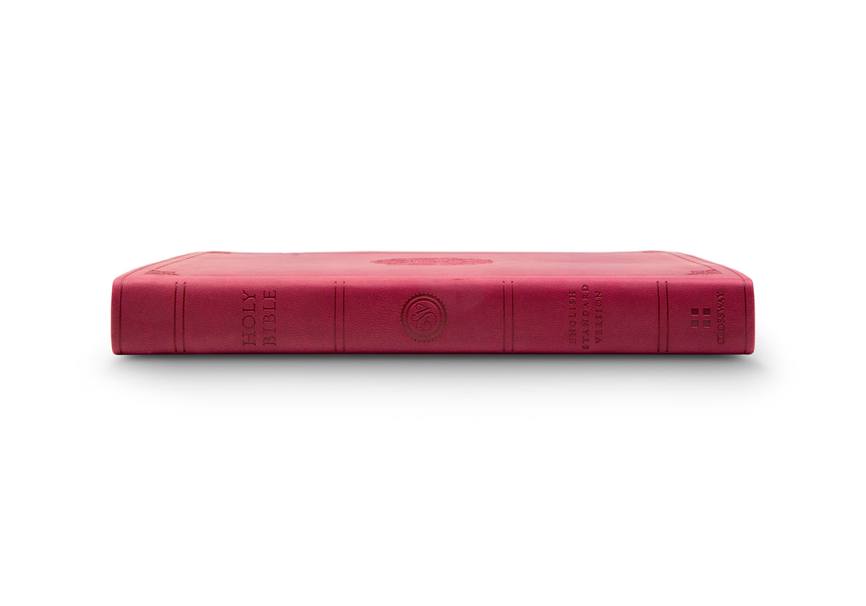 ESV Premium Gift Bible (Trutone, Raspberry, Emblem Design)