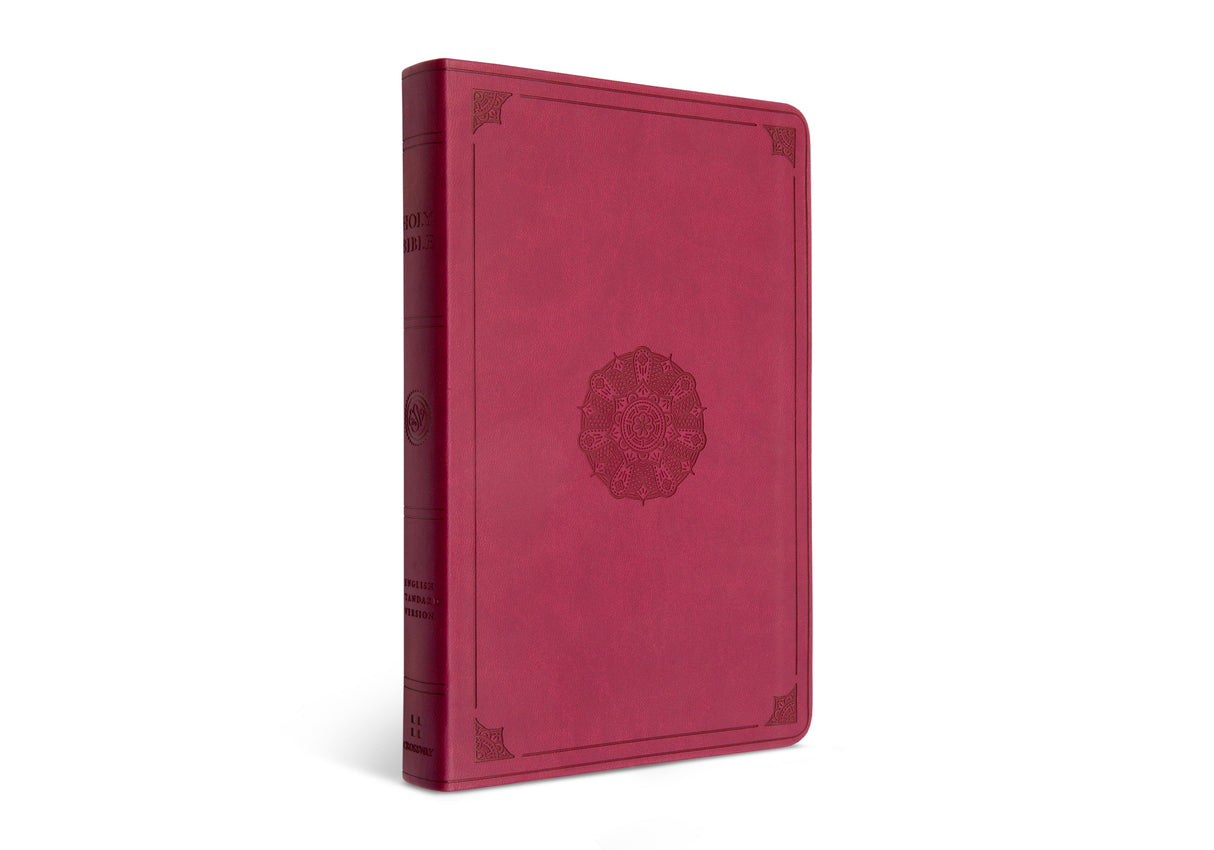 ESV Premium Gift Bible (Trutone, Raspberry, Emblem Design)