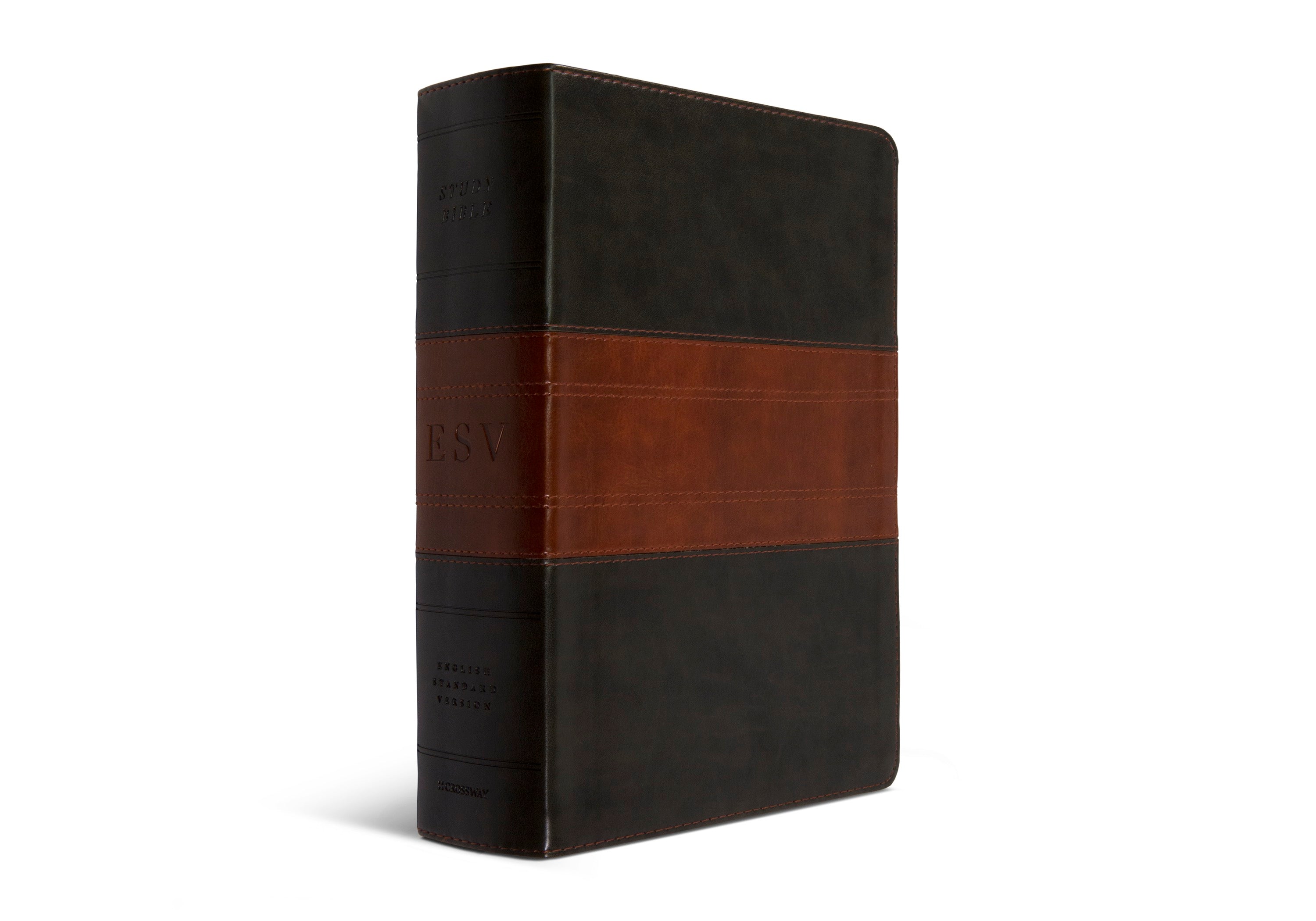 Esv Study Bible Trutone Forest Tan Trail Design