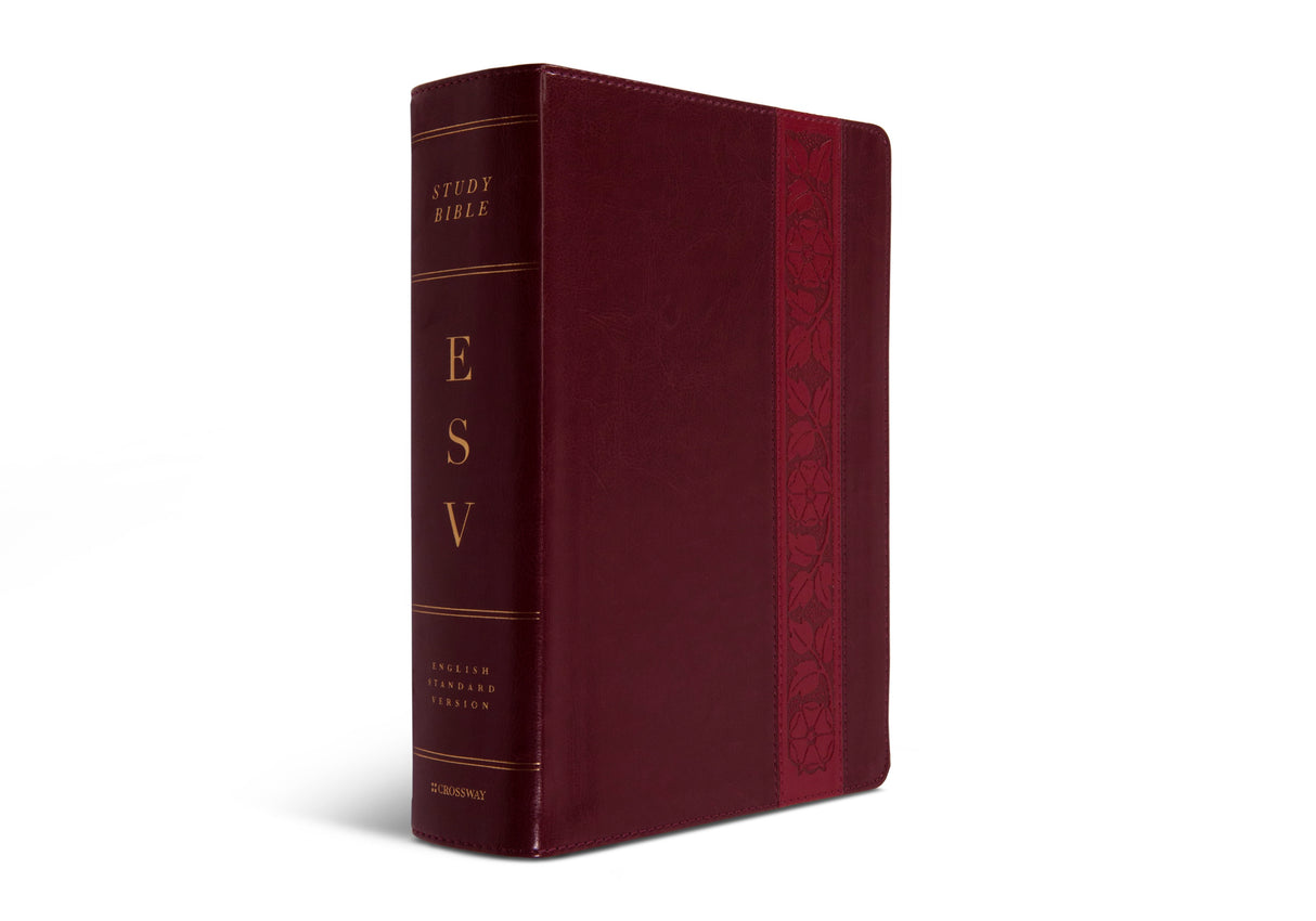ESV Study Bible, Large Print (TruTone, Mahogany, Trellis Design) (1018282213423)