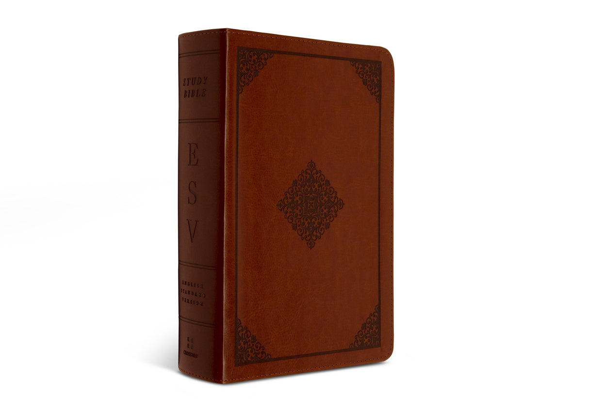 ESV Study Bible, Personal Size (TruTone, Saddle, Ornament Design) (1018279559215)