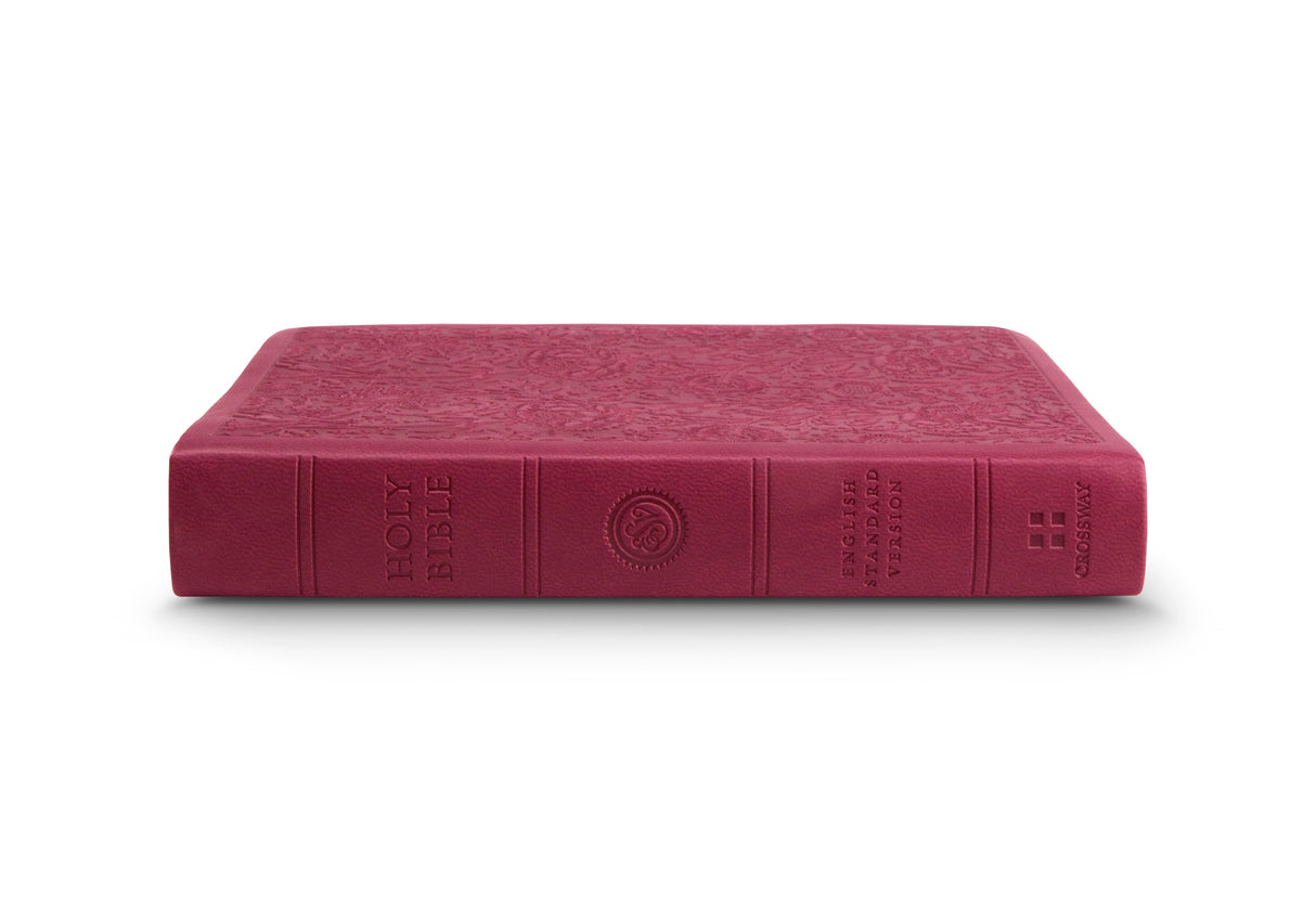 ESV Value Compact Bible (Trutone, Raspberry, Floral Design)
