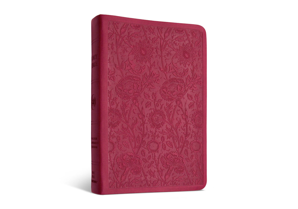 ESV Value Compact Bible (Trutone, Raspberry, Floral Design)