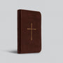 ESV Vest Pocket New Testament with Psalms and Proverbs (TruTone, Dark Brown, Cross Design)