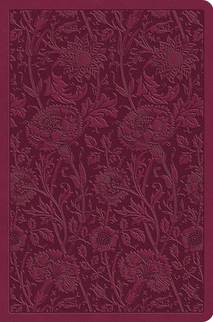 ESV Value Compact Bible (Trutone, Raspberry, Floral Design) - ESV - 9781433568701