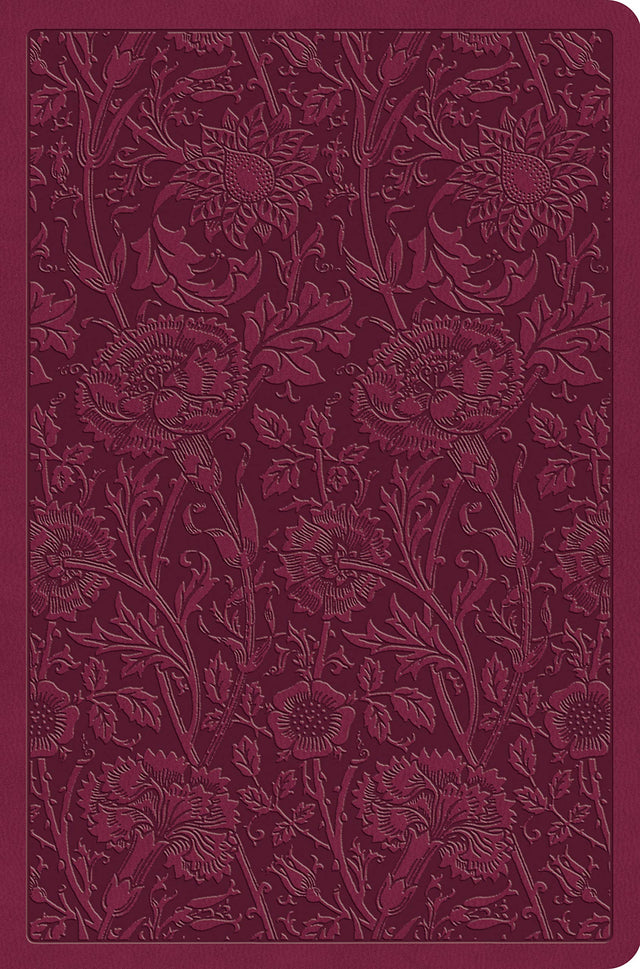 ESV Value Compact Bible (Trutone, Raspberry, Floral Design) - ESV - 9781433568701
