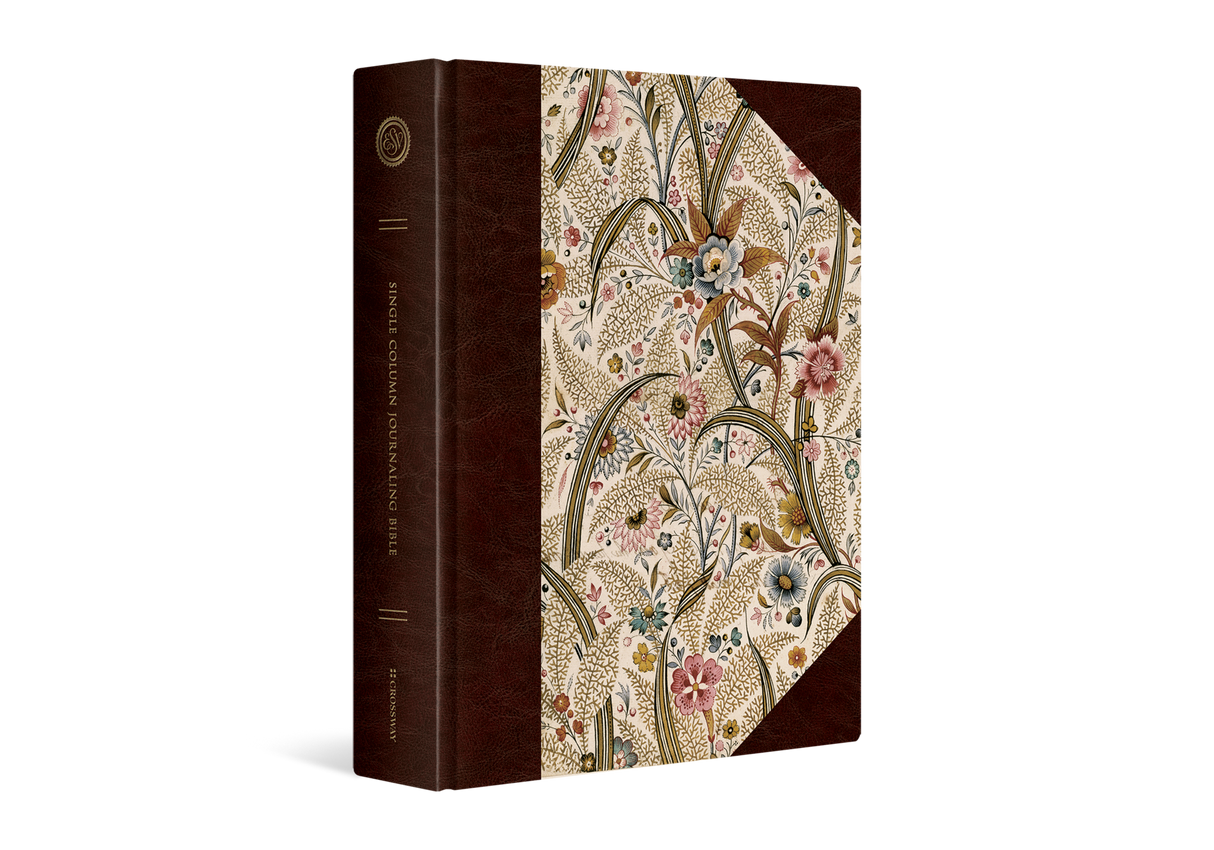 ESV Single Column Journaling Bible, Large Print (Hardcover, Summer Garden)