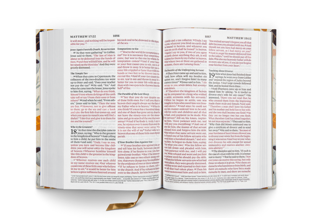 ESV, Large Print Compact Bible (Hardcover, Spring Bloom) ESV, English
