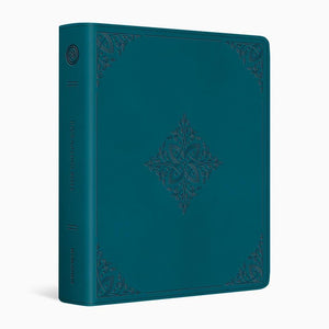 ESV Journaling Bible (Trutone, Deep Teal, Fleur-De-Lis Design) - English Standard Version - 9781433570841