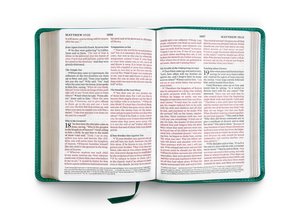 ESV Large Print Compact Bible (TruTone, Teal, Bouquet Design)