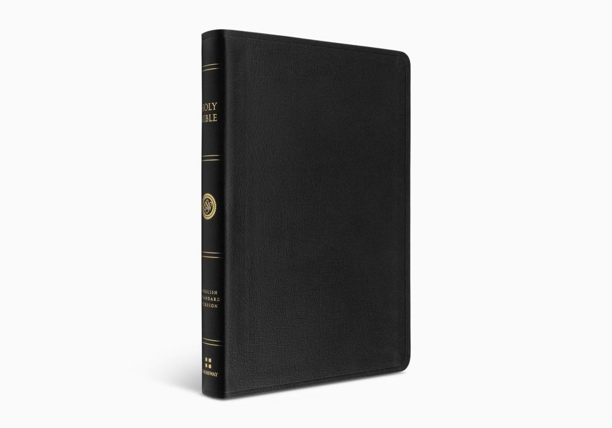 ESV Large Print Thinline Reference Bible (Genuine Leather, Black)